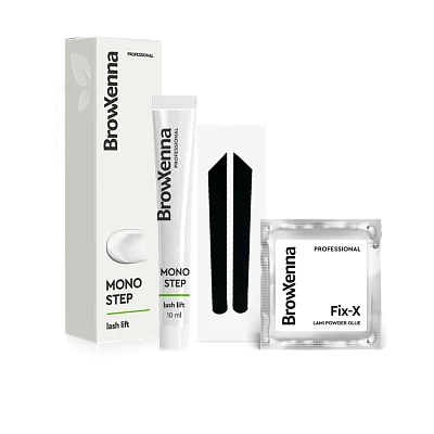 MonoStep Lash Lift Kit, Lifting lotion 10 ml + Curl Powder 1 g + Ribbons