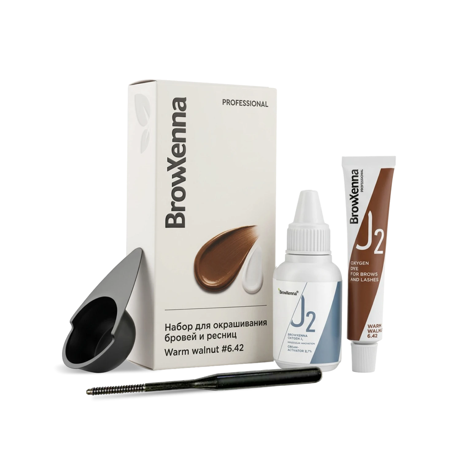 OXYGEN J2 Eyebrow and Eyelash Tint Kit, Warm walnut #6.42