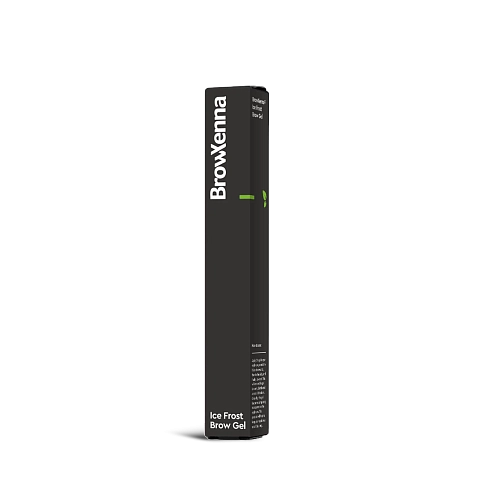 BrowXenna Ice Frost Brow Gel: High Strong Hold Styling Gel with Lami Effect and Dual Brushes, tube