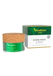 White mask with coconut oil for eyebrows, BrowXenna® SPA